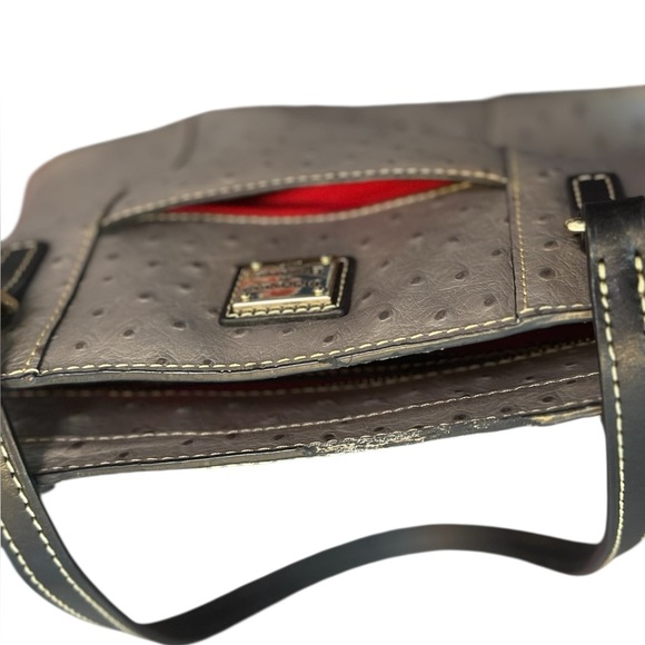 Dooney & Bourke Gray Ostrich Lexington Purse - Picture 15 of 17
